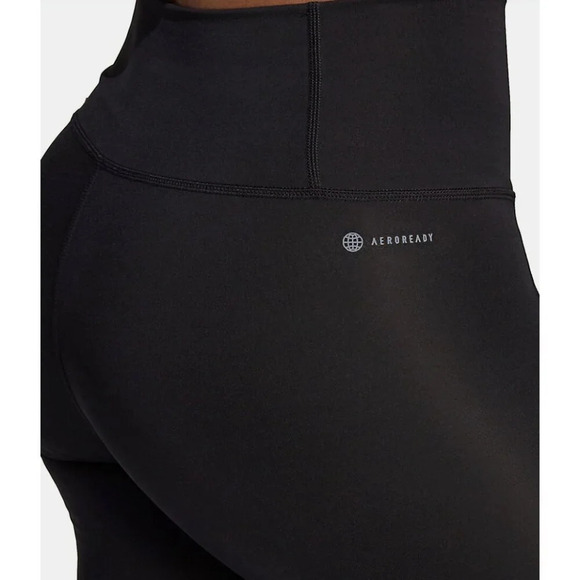 Adidas Aerotek Optime Stash Pocket High Rise 7/8  Black Leggings 2XL/P - Picture 2 of 9